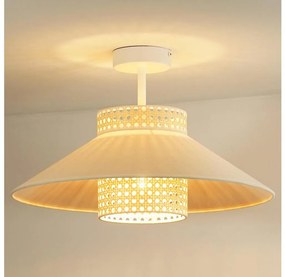 Duolla - Felületre szerelhető csillár RIO RATTAN 1xE27/15W/230V átm. 45 cm bézs/rattan