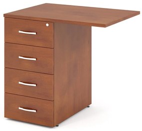 Impress konténer 80 x 60 cm - 4 fiókos (73 cm-es Impress asztalhoz), sötét dió