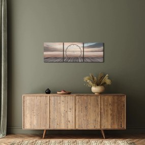 Kép - Móló naplementében (órával) (90x30 cm)