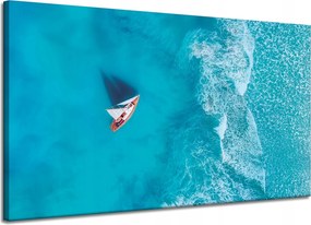 Vászonkép Vitorlás Víz Óceán Hullámok 120x70 cm Ideális ajándék