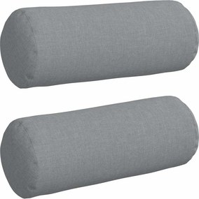 vidaXL Hengerpárnák 2 pcs Világosszürke Ø 15 x 40 cm szövet
