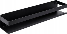 Fürdőszobai Polc Konyhai Fekete Akasztós Zuhanytálca Loft Alumínium 40 cm