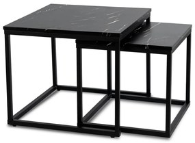 Dohányzóasztal fekete márvány szett JUNO