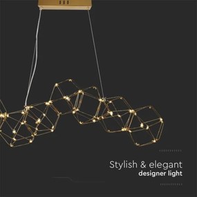 LED Csillár zsinóron LED/28W/230V 3000K arany