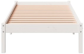 fehér tömör fenyő extra hosszú ágykeret matrac nélkül 90x220 cm