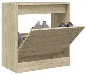 sonoma tölgy színű szerelt fa cipőszekrény 60 x 34 x 63,5 cm