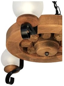 Brilagi - Csillár láncon ROATA 3xE14/40W/230V bükkfa