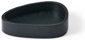 Fekete dekoratív fa tárolódoboz 14x12,5x3 cm Curve S – LIND DNA