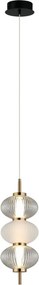 ITALUX PND-84938-3-BK TESTA Modern Led Függesztett Lámpa Fehér, Fekete, Átlátszó LED IP20