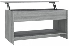 szürke sonoma színű szerelt fa dohányzóasztal 102x50x52,5 cm