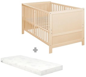 Natúr színű babaágy állítható magassággal 70x140 cm Easy Sleep – Roba