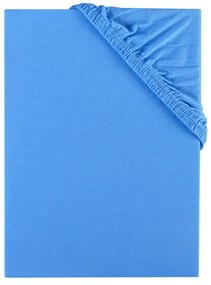 EMI kék 100% pamutjersey gumis lepedő: Kiságy 60 x 120 cm