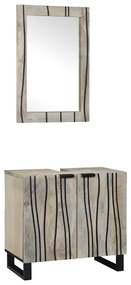 Fürdőszoba bútor szett polcokkal 2 pcs Fehér 62 x 33 x 58 cm