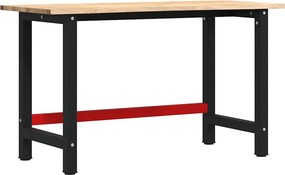 vidaXL tömör tölgyfa munkapad 140 x 60 x 81,5 cm