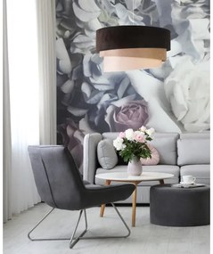 Duolla - Csillár zsinóron DEVON 1xE27/40W/230V átm. 45 cm fekete/bézs