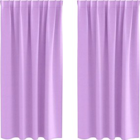 vidaXL Fekete Függöny Gyűrűkkel 2 pcs Lila 175 x 140 cm Poliészter