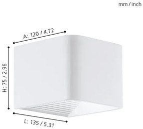 Eglo 96497 - LED kültéri fali lámpa DONINNI LED/6W/230V IP44
