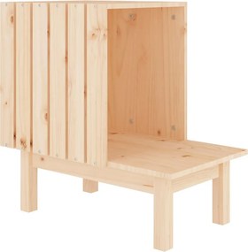 vidaXL tömör fenyőfa macskaház 60 x 36 x 60 cm