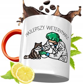 Narancssárga Bögre Állatorvosnak Ajándék fényképes nyomtatással