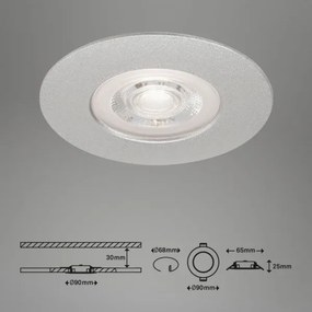 Briloner - KÉSZLET 3x LED Dimmelhető fürdőszobai lámpa LED/4,9W/230V IP44