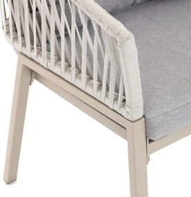 Kerti szék, fém, polyrattan, bézs, AZC-S1430 CRM