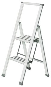 Ladder Alu fehér összecsukható fellépő, magasság 101 cm - Wenko