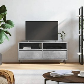 Betonszürke szerelt fa TV-szekrény 100x34,5x44,5 cm