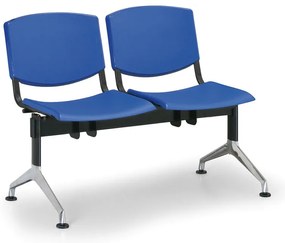Design műanyag pad, 2 üléses, kék