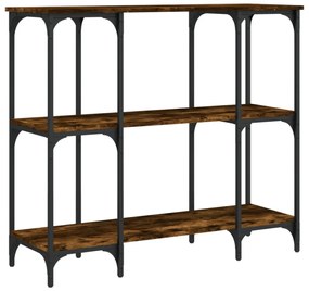 füstös tölgy színű szerelt fa tálalóasztal 102x35x90 cm