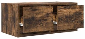 2 db füstös tölgy színű szerelt fa TV-szekrény 60x31x25,5 cm