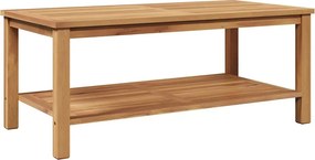 vidaXL Dohányzóasztal Barna 110 x 55 x 45 cm Tömör tíkfa