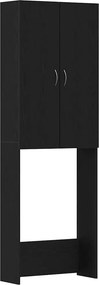 vidaXL fekete tölgy színű mosógépszekrény 64 x 25,5 x 190 cm