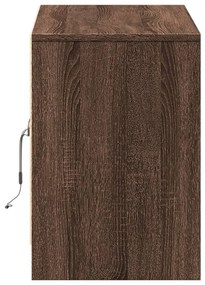 barna tölgy színű szerelt fa LED-es TV-szekrény 100x34x50 cm