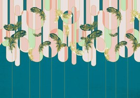 Fotótapéta falra Pálmalevelek 3D hatás Toll Flizelin Ragasztó 254 x 184