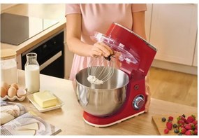 Sencor - Konyhai robotgép rozsdamentes acél keverőtállal 1300W/230V piros