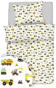 Építőipari gépek pamut ágyneműhuzat TiaHome - Detský set 130x90cm + 65x45cm