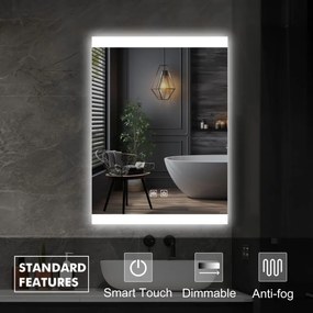 IREDA Fürdőszobatükör LED világítással 60 x 80 cm