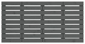 szürke tömör fenyőfa fali fejtámla 126 x 3 x 63 cm