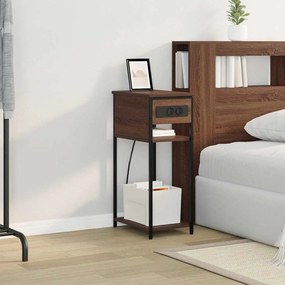 Éjjeliszekrény barna tölgy 41 x 28 x 76 cm Faanyag