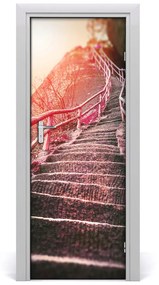 Ajtóposzter Lépcsők a hegyekben 75x205 cm