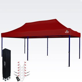 Vízálló Party Sátor 3x6m – Gondtalan Ünneplés 16,5m² Tető alatt - 3 oldalfal nélkül - Piros