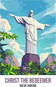 Poszter 40x60cm Christ The Redeemer, Rio de Janeiro