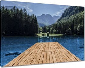 Festmények 100x70 Fa híd a hegyekben