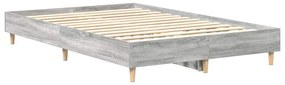 sonoma tölgyszínű szerelt fa ágykeret matrac nélkül 120 x 200cm
