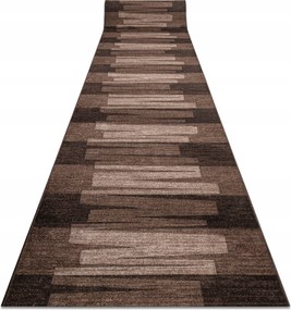 Futószőnyeg Gumírozott Via Veneto 100 cm barna Csíkos Előszoba ^*Q1832