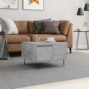 Betonszürke szerelt fa dohányzóasztal 55x55x36,5 cm