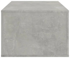 betonszürke szerelt fa dohányzóasztal 100x50,5x35 cm