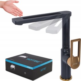 Konyhai csaptelep konyhai mosogató csaptelep Loft fekete arany rózsaszín