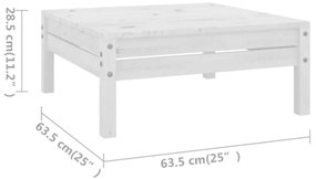 11 részes fehér tömör fenyőfa kerti bútorgarnitúra