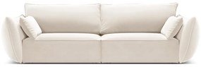 Bézs bársony kanapé 208 cm Vanda – Mazzini Sofas